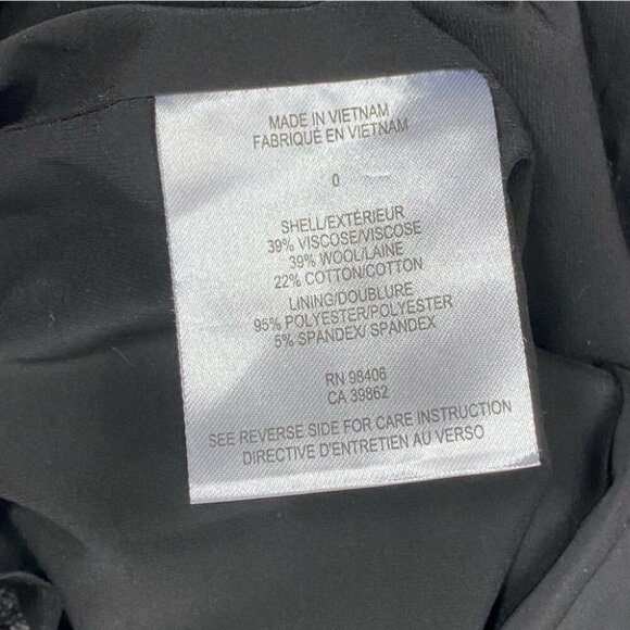 Theory Woman's Black Career Sleeveless Bodycon Designer Mini Dress US 0/C32 - Picture 13 of 13